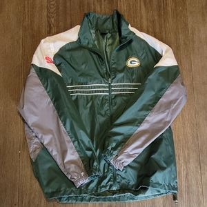 NFL Reebok Green Bay Packers Windbreaker Jacket Men's Size XL